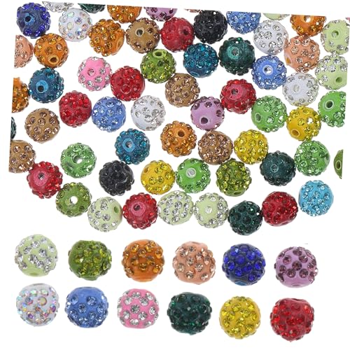 NOLITOY 100 Stück Strass Perlen zum Auffädeln DIY Schmuckperlen für Armband Halskette Basteln Lose Zwischenperlen mit Feinem Design für Kreative Handarbeit NOLITOY 100 Stück Strass Perlen zum Auffädeln DIY Schmuckperlen für Armband Halskette Basteln Lose Zwischenperlen mit Feinem Design für Kreative Handarbeit von NOLITOY