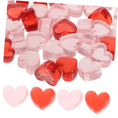 NOLITOY 100 Stück Teiliges Herzförmiges Resin Deko Vase Füller Perlen in Rot und Funkelnde DIY Bastelsteine für Tischdeko Party Hochzeit Fotorequisiten und Blumenarrangements NOLITOY 100 Stück Teiliges Herzförmiges Resin Deko Vase Füller Perlen in Rot und Funkelnde DIY Bastelsteine für Tischdeko Party Hochzeit Fotorequisiten und Blumenarrangements von NOLITOY