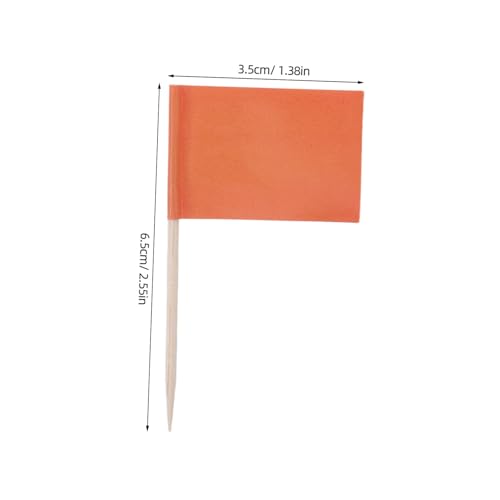 NOLITOY 100 Stück Teiliges Kleine Zahnstocher flaggen in Klarem Orange Vielseitige Food Flags für Partybuffet Cupcake Käse dekoration Praktische Mini fahnenpick für Obst und Snacks NOLITOY 100 Stück Teiliges Kleine Zahnstocher flaggen in Klarem Orange Vielseitige Food Flags für Partybuffet Cupcake Käse dekoration Praktische Mini fahnenpick für Obst und Snacks von NOLITOY