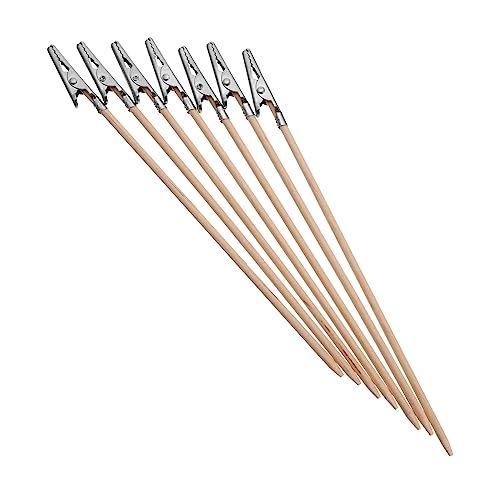 NOLITOY 100 Stück Teiliges Krokodilklemmen Set mit Bambusstäben Praktische DIY Modellwerkzeuge aus Holz Abnehmbare Alligator Clips für Fotohalter Memo und Sprühmodell Clamping NOLITOY 100 Stück Teiliges Krokodilklemmen Set mit Bambusstäben Praktische DIY Modellwerkzeuge aus Holz Abnehmbare Alligator Clips für Fotohalter Memo und Sprühmodell Clamping von NOLITOY