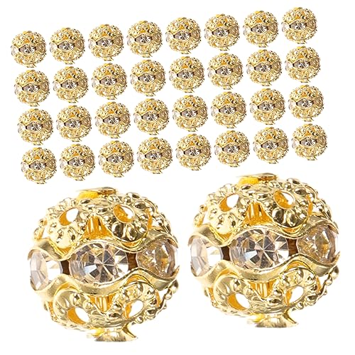 NOLITOY 100 Stück Teiliges Strass Rondelle Spacer Perlen Kleine Metallzwischenperlen mit Funkelnden Kristallen für DIY Schmuckherstellung Armbänder und Halsketten Bastelzubehör NOLITOY 100 Stück Teiliges Strass Rondelle Spacer Perlen Kleine Metallzwischenperlen mit Funkelnden Kristallen für DIY Schmuckherstellung Armbänder und Halsketten Bastelzubehör von NOLITOY