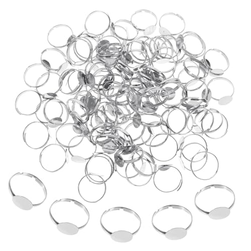NOLITOY 100 Stück Teiliges Verstellbares Ringrohling aus Weiß K für DIY Schmuckherstellung Leere Ringträger mit Glatter Oberfläche Geeignet für Basteln und Personalisierte Fingerringe NOLITOY 100 Stück Teiliges Verstellbares Ringrohling aus Weiß K für DIY Schmuckherstellung Leere Ringträger mit Glatter Oberfläche Geeignet für Basteln und Personalisierte Fingerringe von NOLITOY