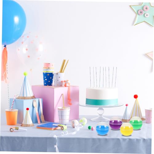 NOLITOY 100 Stück Transparente Runde Kunststoffkapseln Befüllbare Vending Machine Bälle Wiederverwendbare Candy Box Vielseitige Geschenkverpackung für Ostern Party und Basteln von NOLITOY
