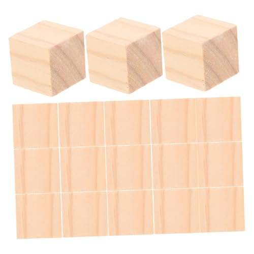 NOLITOY 100 Stück Unlackierte Holz Würfel Quadratische Blanko Holzblöcke Natürliche DIY Bastelmaterialien für Pädagogische Lernspiele Stapelspiele und Kreative Handwerksprojekte NOLITOY 100 Stück Unlackierte Holz Würfel Quadratische Blanko Holzblöcke Natürliche DIY Bastelmaterialien für Pädagogische Lernspiele Stapelspiele und Kreative Handwerksprojekte von NOLITOY