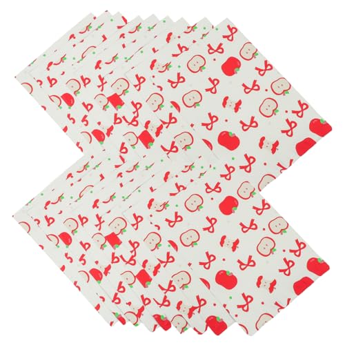 NOLITOY 100 Stück Versandtaschen Selbstklebend Opaque Versandbeutel mit Apfelmotiv für Vielseitige Nutzung Geschenkverpackung Weihnachtsfeiern und Kleine Waren Verpackung von NOLITOY