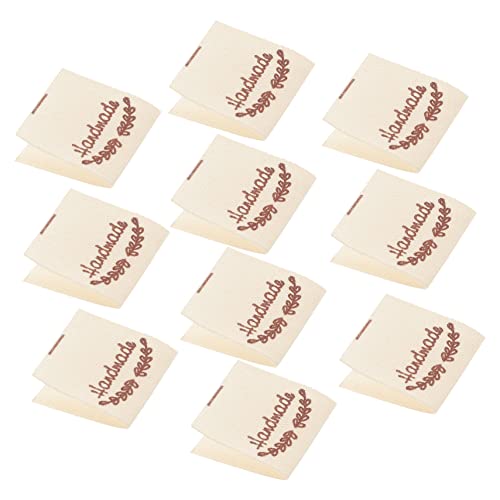 NOLITOY 100 Stück personalisierte Tags für handgefertigte Artikel handmade label kleidungsetiketten handgefertigte Stoffetiketten Nähen Stricken Stoffetiketten für Kleidung Quilt-Etiketten von NOLITOY