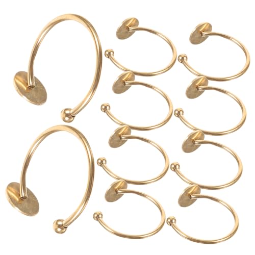 NOLITOY 10Stücke Verstellbare Ringrohlinge Leere Ringhalter für Schmuckherstellung DIY Ringbasen Metallringbasis für Designs für Bastelprojekte von NOLITOY