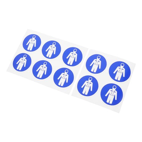 NOLITOY 10pcs Mit Ihrem Schutzanzug Aufkleber Beschriftungen Sicherheitswesensschild Abziehbilder Kleber Warnschilder Mit Ihrer Arbeitskleidung Warnabziehal von NOLITOY