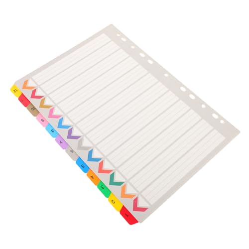 NOLITOY 12 Blatt Register Trennblätter Teilig Buntes Gelochtes Papier mit Löchern Vielseitige Ordnungshelfer für Bürobedarf und Schreibwaren Kompatibel mit Mappen und Ordnern Praktische NOLITOY 12 Blatt Register Trennblätter Teilig Buntes Gelochtes Papier mit Löchern Vielseitige Ordnungshelfer für Bürobedarf und Schreibwaren Kompatibel mit Mappen und Ordnern Praktische von NOLITOY