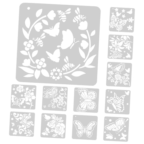 NOLITOY 12 Blatt Teiliges Schmetterling Schablonen aus Pet Wiederverwendbare Wandgestaltung Schablonen für Malerei DIY Bastelvorlagen mit Verschiedenen Naturmotiven Leicht und Robust für NOLITOY 12 Blatt Teiliges Schmetterling Schablonen aus Pet Wiederverwendbare Wandgestaltung Schablonen für Malerei DIY Bastelvorlagen mit Verschiedenen Naturmotiven Leicht und Robust für von NOLITOY