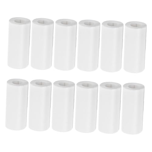 NOLITOY 12 Rollen -Druckpapier Mini-Thermopapier Mini-Drucker-Papieraufkleber Papier für Thermodrucker Foto -Druckerpapier Papier für tragbare Thermodrucker Weiß von NOLITOY