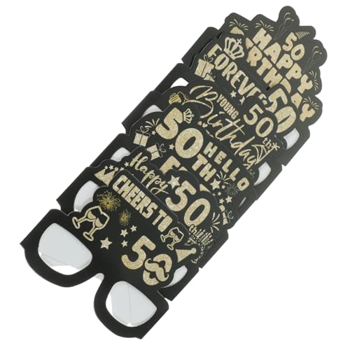 NOLITOY 12 Stück Kreative Geburtstags Partybrillen aus Papier Wiederverwendbare Lustige Brillen für Erwachsene Foto Accessoires für Unvergessliche Erinnerungen und Tolle Party von NOLITOY