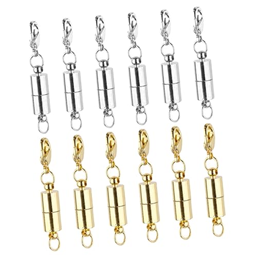 NOLITOY 12 Stück Magnetische Lobster Verschlüsse für Schmuck Magnetische Kettenverschlüsse Geeignet für DIY und Armbänder Einfach zu Handhaben Robust und von NOLITOY