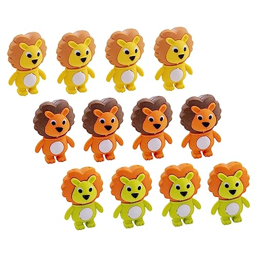 NOLITOY 12 Stück Teiliges Bunte Löwen radiergummis für Kinderparty Mitgebsel Praktische und Langlebige Radiergummis als Geschenk für Schule und Zeichenzubehör NOLITOY 12 Stück Teiliges Bunte Löwen radiergummis für Kinderparty Mitgebsel Praktische und Langlebige Radiergummis als Geschenk für Schule und Zeichenzubehör von NOLITOY
