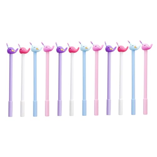 NOLITOY 12 Stück Teiliges Cartoon Gel Kugelschreiber für Schüler Ergonomisch Geformt Leichtes Kunststoffgehäuse Schwarz Schreibend in Violett Blau und Weiß für Schule Büro und Zuhause NOLITOY 12 Stück Teiliges Cartoon Gel Kugelschreiber für Schüler Ergonomisch Geformt Leichtes Kunststoffgehäuse Schwarz Schreibend in Violett Blau und Weiß für Schule Büro und Zuhause von NOLITOY