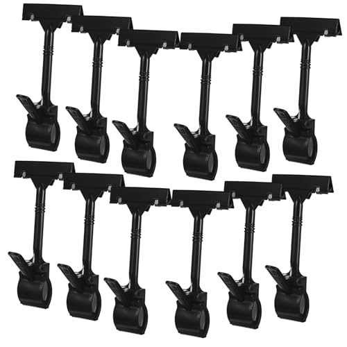 NOLITOY 12 Stück Teiliges Drehbare Preisschildhalter aus Kunststoff Vielseitige Etikettenhalter für Supermärkte Geschäfte und Ausstellungen Verstellbar Stabil Schwarz NOLITOY 12 Stück Teiliges Drehbare Preisschildhalter aus Kunststoff Vielseitige Etikettenhalter für Supermärkte Geschäfte und Ausstellungen Verstellbar Stabil Schwarz von NOLITOY