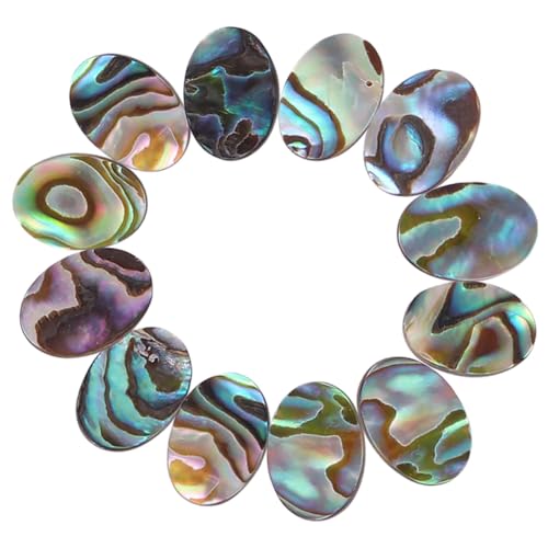 NOLITOY 12 Stück Teiliges Flache Abalone Muschel Cabochons Ovale Schmucksteine für DIY Ohrring Halskette Basteln Muschelperlen Auffädeln Langlebig und Farbintensiv NOLITOY 12 Stück Teiliges Flache Abalone Muschel Cabochons Ovale Schmucksteine für DIY Ohrring Halskette Basteln Muschelperlen Auffädeln Langlebig und Farbintensiv von NOLITOY