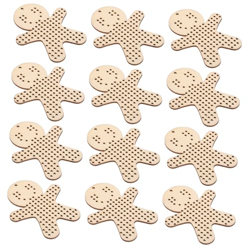 NOLITOY 12 Stück Teiliges Holzornamente Lebkuchenmann Form Unfertige Kreuzstichplatten zum Selbstgestalten Diy Basteln Weihnachten Holzanhänger für Familienaktivitäten NOLITOY 12 Stück Teiliges Holzornamente Lebkuchenmann Form Unfertige Kreuzstichplatten zum Selbstgestalten Diy Basteln Weihnachten Holzanhänger für Familienaktivitäten von NOLITOY