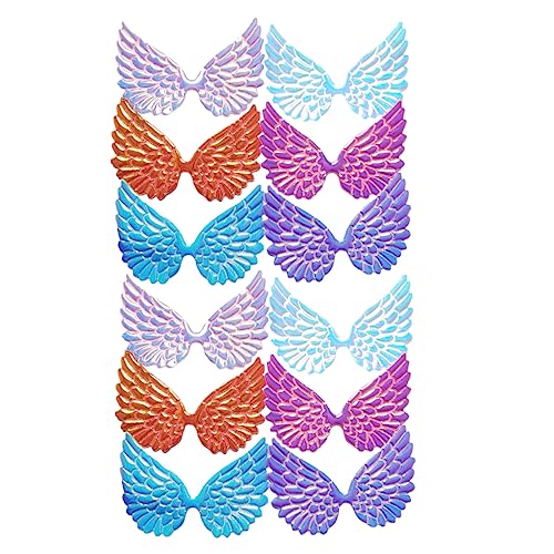 NOLITOY 12 Stück Teiliges Irisierender Engelsflügel Patches Leichtem Glänzend und Weich als DIY Haar und Kleidungsschmuck für Party und Festtagsdekoration NOLITOY 12 Stück Teiliges Irisierender Engelsflügel Patches Leichtem Glänzend und Weich als DIY Haar und Kleidungsschmuck für Party und Festtagsdekoration von NOLITOY