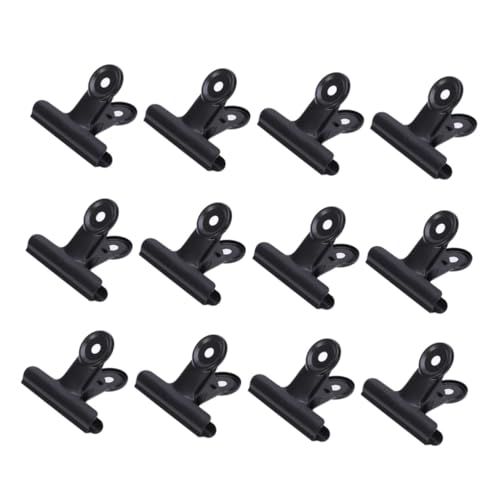 NOLITOY 12 Stück Teiliges Metall Binder Clips Schwarz Starke Edelstahl Büroklammern mit Hoher Haltekraft Vielseitig für Akten Dokumente Tickets und Schreibwaren im Büro und Schule NOLITOY 12 Stück Teiliges Metall Binder Clips Schwarz Starke Edelstahl Büroklammern mit Hoher Haltekraft Vielseitig für Akten Dokumente Tickets und Schreibwaren im Büro und Schule von NOLITOY