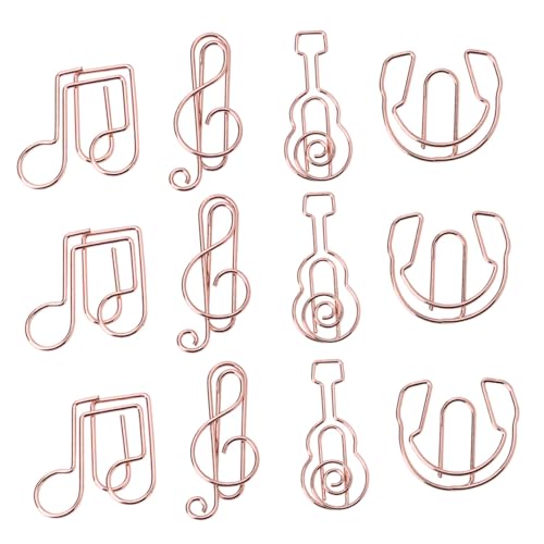 NOLITOY 12 Stück Teiliges Metall Büroklammern in Musiknoten Instrumenten design Kreative Lesezeichen und Paper Clips zum Organisieren von Dokumenten und Notizen Robust und Vielseitig für NOLITOY 12 Stück Teiliges Metall Büroklammern in Musiknoten Instrumenten design Kreative Lesezeichen und Paper Clips zum Organisieren von Dokumenten und Notizen Robust und Vielseitig für von NOLITOY