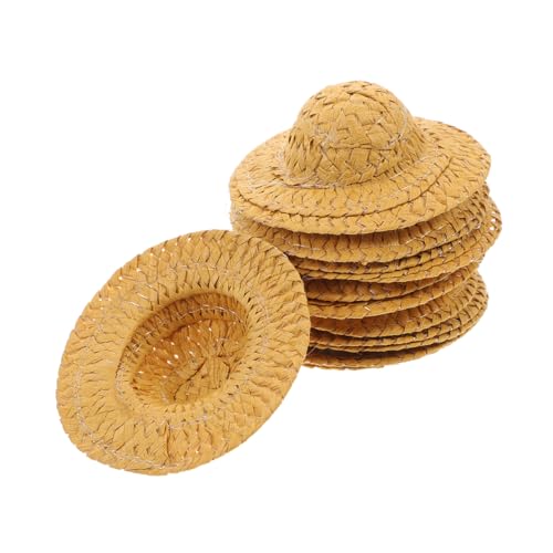 NOLITOY 12 Stück Teiliges Mini Papierhut Handgefertigte Gewebte Mini Hüte Dekoratives DIY Puppenzubehör Vielseitige Foto Requisiten Leichte und Robuste Miniatur Hüte für Basteln und von NOLITOY
