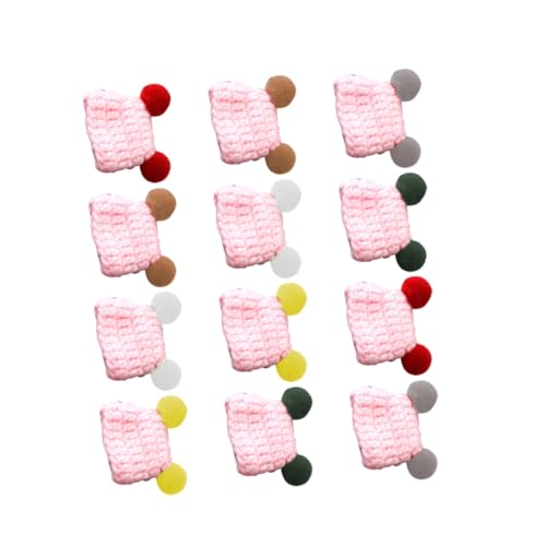 NOLITOY 12 Stück Teiliges Mini Strickmützen Handgefertigte DIY Puppenhüte Kreative Bastelmaterialien für Mädchen und Dekoration Puppen von NOLITOY