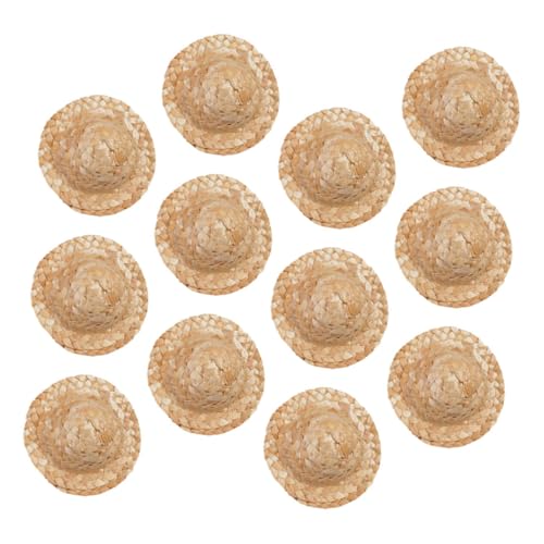NOLITOY 12 Stück Teiliges Miniatur Handgewebte Strohhüte Leichte Atmungsaktive Puppenhüte Strapazierfähige DIY Bastelaccessoires für Puppenhaus Sommerdeko NOLITOY 12 Stück Teiliges Miniatur Handgewebte Strohhüte Leichte Atmungsaktive Puppenhüte Strapazierfähige DIY Bastelaccessoires für Puppenhaus Sommerdeko von NOLITOY