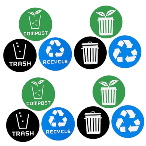 NOLITOY 12 Stück Teiliges Recycling Aufkleber Set Mülltonnen Etiketten Selbstklebend Mülltrennung für Zuhause Büro Hotel Restaurant Umweltfreundlich NOLITOY 12 Stück Teiliges Recycling Aufkleber Set Mülltonnen Etiketten Selbstklebend Mülltrennung für Zuhause Büro Hotel Restaurant Umweltfreundlich von NOLITOY
