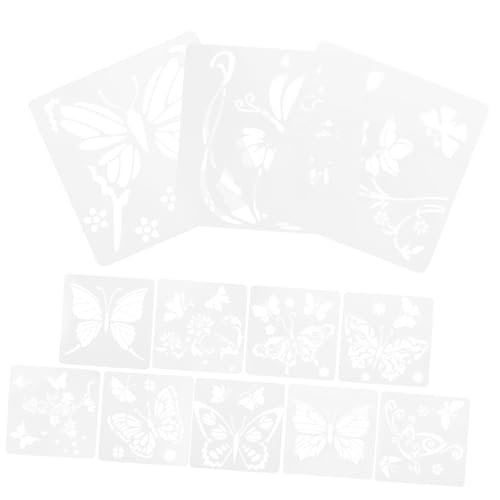 NOLITOY 12 Stück Teiliges Schmetterling Malschablonen aus Langlebigem Pet Wiederverwendbar Vielseitig für Wand Möbel und DIY Bastelprojekte Inklusive Blumenmotive für Kreative NOLITOY 12 Stück Teiliges Schmetterling Malschablonen aus Langlebigem Pet Wiederverwendbar Vielseitig für Wand Möbel und DIY Bastelprojekte Inklusive Blumenmotive für Kreative von NOLITOY