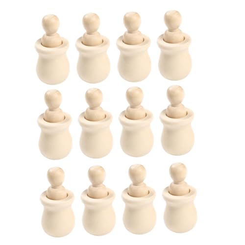 NOLITOY 12 Stück Teiliges Unbemalte Holzpuppen zum Bemalen DIY Holzfiguren Bastelset für Natürliche Holzfarbe für Kreative Handwerksprojekte und Individuelle Dekoration NOLITOY 12 Stück Teiliges Unbemalte Holzpuppen zum Bemalen DIY Holzfiguren Bastelset für Natürliche Holzfarbe für Kreative Handwerksprojekte und Individuelle Dekoration von NOLITOY