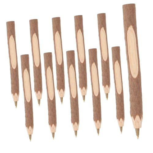 NOLITOY 12 Stücke Holz Kugelschreiber Studenten Kugelschreiber Kreative Kugelschreiber Kreative Kugelschreiber Schwarze Kugelschreiber von NOLITOY