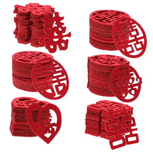 NOLITOY 120 Stück Kleine Happy Dekoration Dekorationen xi Verkaufsstand Hochzeit Tisch vermissen buntes konfetti Bankettversorgung Chinesisches Konfetti Bankettdekoration Vlies rot NOLITOY 120 Stück Kleine Happy Dekoration Dekorationen xi Verkaufsstand Hochzeit Tisch vermissen buntes konfetti Bankettversorgung Chinesisches Konfetti Bankettdekoration Vlies rot von NOLITOY