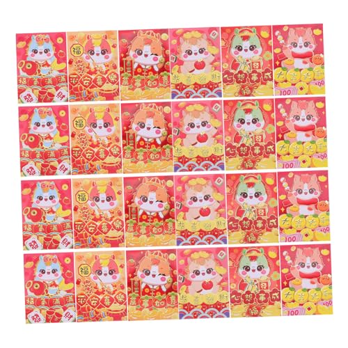 NOLITOY 120 Stück Rote Umschläge Pferdejahr Lucky Money Umschläge aus Stabilem Cartoon Pferd Design Spring Festival Hongbao für Neujahr Hochzeit Geburtstag Traditionelle Geldgeschenke von NOLITOY