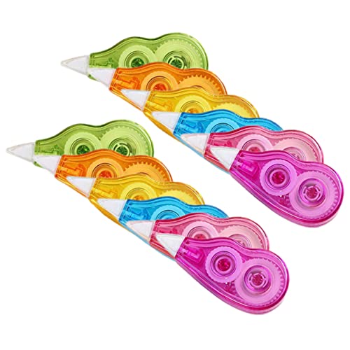 NOLITOY 12Stücke Korrekturbänder Korrekturroller für Schule und Büro für Süßes Briefpapier und Ästhetische Schulmaterialien Transparentes Design Farblich von NOLITOY