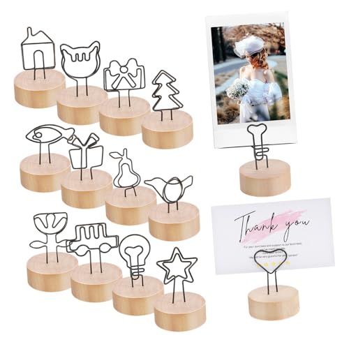 NOLITOY 13 Stück Teiliges Holz Kartenhalter mit Stabilem Sockel und Clips Vielseitige Memo Fotohalter in Niedlichen Pflanzen Tierformen Praktisch und Langlebig für Hochzeit Party und NOLITOY 13 Stück Teiliges Holz Kartenhalter mit Stabilem Sockel und Clips Vielseitige Memo Fotohalter in Niedlichen Pflanzen Tierformen Praktisch und Langlebig für Hochzeit Party und von NOLITOY