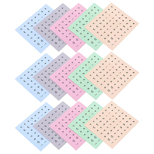 NOLITOY 15 Blatt Buchstabenaufkleber Dekorative Alphabet Sticker für Scrapbooking Selbstklebende Buchstaben Farben Zufällig Zubehör für DIY Projekte Zufällige Farbe Zufällige Farbe NOLITOY 15 Blatt Buchstabenaufkleber Dekorative Alphabet Sticker für Scrapbooking Selbstklebende Buchstaben Farben Zufällig Zubehör für DIY Projekte Zufällige Farbe Zufällige Farbe von NOLITOY