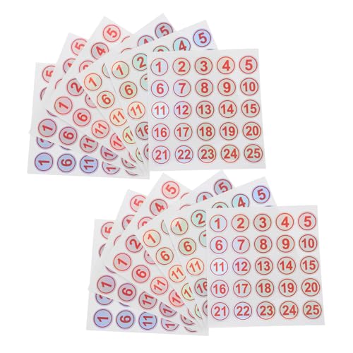 NOLITOY 15 Blatt Selbstklebende Reißfeste Nummernsticker mit Wasserfestem Rückstandslosem Design Roter für Büro Lager und Behälterkennzeichnung NOLITOY 15 Blatt Selbstklebende Reißfeste Nummernsticker mit Wasserfestem Rückstandslosem Design Roter für Büro Lager und Behälterkennzeichnung von NOLITOY