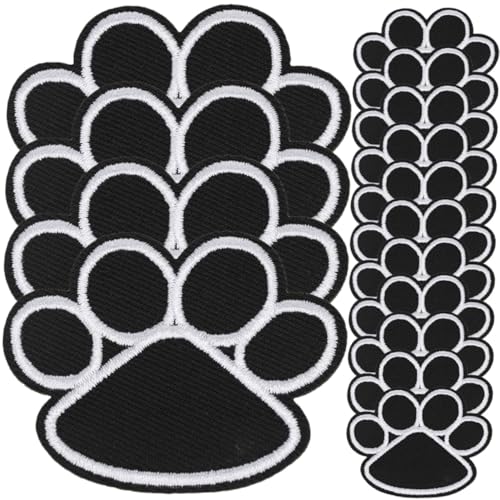 NOLITOY 15 Stück Teiliges Bestickte Hunde Pfoten Applikationen zum Aufnähen Hochwertige Patches für Jacken Kleidung Rucksäcke Langlebige und Hautfreundliche Aufnäher zur Textildekoration von NOLITOY