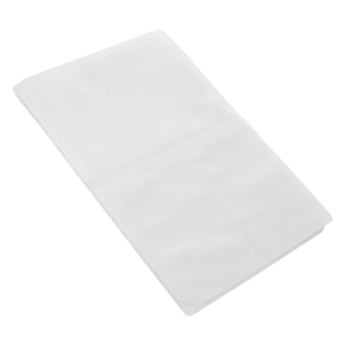 NOLITOY 15 Stück Teiliges Binder Pouch Transparent Wasserfest PVC Lochrand Ring ordner Vielseitige Aufbewahrungstaschen für Belege Karten Fotos Dokumente für Büro und Schule von NOLITOY