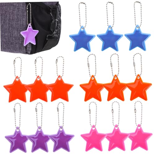 NOLITOY 15 Stück Teiliges Reflektierender PVC Sternanhänger Kreative Sicherheitsanhänger für Rucksack Schultasche Schlüsselbund Verbessert Sichtbarkeit bei Nacht Langlebig und Vielseitig NOLITOY 15 Stück Teiliges Reflektierender PVC Sternanhänger Kreative Sicherheitsanhänger für Rucksack Schultasche Schlüsselbund Verbessert Sichtbarkeit bei Nacht Langlebig und Vielseitig von NOLITOY