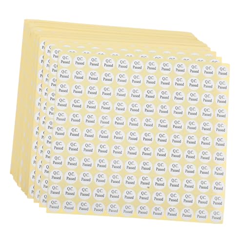 NOLITOY 150 Blatt Pass Das Inspektionsetikett Selbstklebendes Etikettenpapier Qc Bestandene Aufkleber Qc Hat Labels Übergeben Inspektionstags Weiß Aufkleber Aus Beschichtetem Papier NOLITOY 150 Blatt Pass Das Inspektionsetikett Selbstklebendes Etikettenpapier Qc Bestandene Aufkleber Qc Hat Labels Übergeben Inspektionstags Weiß Aufkleber Aus Beschichtetem Papier von NOLITOY