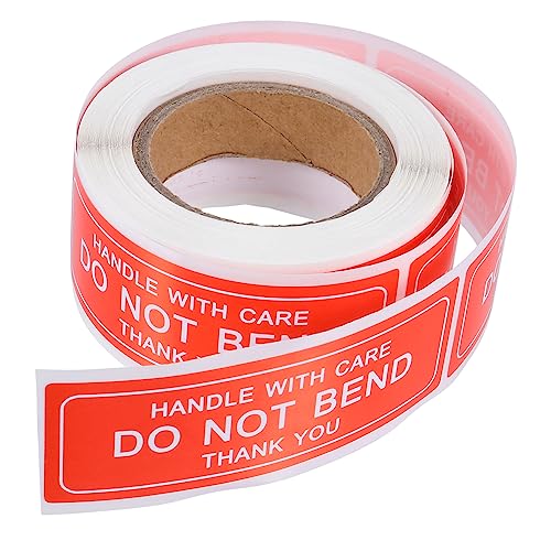NOLITOY 150 Stück Selbstklebende Warnetiketten Rolle Rote Handle With Care Versandaufkleber Bruchsichere Verpackungsetiketten pro Rolle für Sichere Paketkennzeichnung NOLITOY 150 Stück Selbstklebende Warnetiketten Rolle Rote Handle With Care Versandaufkleber Bruchsichere Verpackungsetiketten pro Rolle für Sichere Paketkennzeichnung von NOLITOY