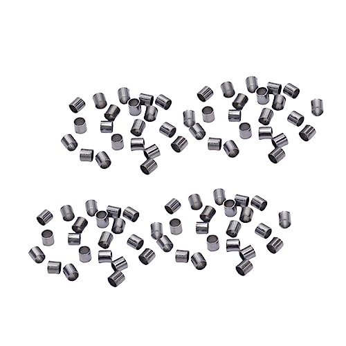 NOLITOY 1500 Stück Kleinste Kupfer Röhrenperlen für DIY Schmuckherstellung Hochwertige Bastelmaterialien Schwarz für Armbänder und Ketten von NOLITOY