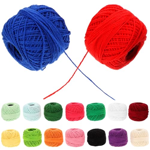 NOLITOY 16 Rollen Bunter Stickgarn Aus Baumwolle Diy-Stickgarn Nähzubehör (Gemischte Farben) von NOLITOY