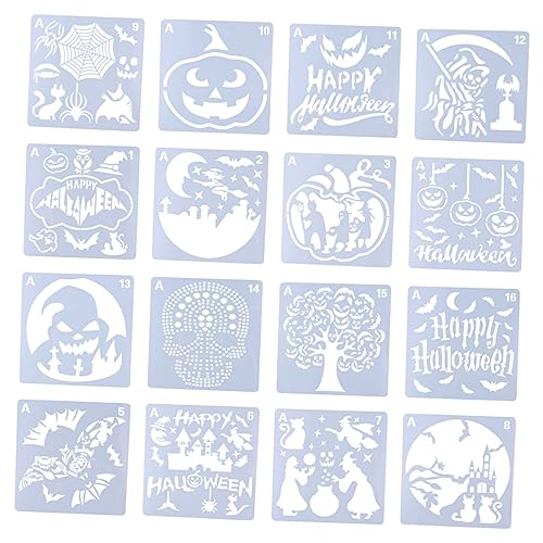 NOLITOY 16 Stück Teiliges Halloween Malschablonen Robuste Schablonen für Zeichnen Scrapbooking Papierhandwerk und Schulprojekte Bastelwerkzeuge für Erwachsene NOLITOY 16 Stück Teiliges Halloween Malschablonen Robuste Schablonen für Zeichnen Scrapbooking Papierhandwerk und Schulprojekte Bastelwerkzeuge für Erwachsene von NOLITOY