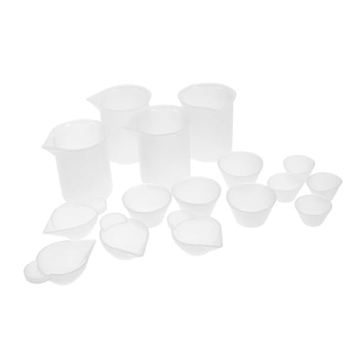 NOLITOY 16 Stück Teiliges Silikon Messbecher Set für Diy Epoxidharz Wiederverwendbare Gießbecher für Bastelprojekte Trennbecher und Messbecher für Einfache Anwendung von NOLITOY