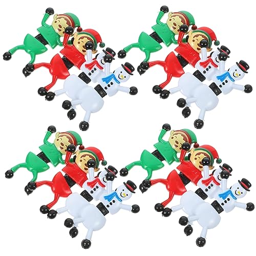 NOLITOY 16st Mini-Spielzeug Geschenk Kinderspielzeug Dehnbares Spielzeug Für Kinder Stretchable Figures Snowman Doll Weihnachtsstrumpffüller Dehnbarer, Biegsamer Mann Stressspielzeug TPR von NOLITOY