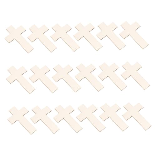 NOLITOY 18 Stück Teiliges Holz Kreuz Dekoration Nachhaltige Holzscheiben zum Basteln Leicht Symbolträchtiges Design für DIY Holzkunst Spirituelle Heimdekoration und Festveranstaltungen NOLITOY 18 Stück Teiliges Holz Kreuz Dekoration Nachhaltige Holzscheiben zum Basteln Leicht Symbolträchtiges Design für DIY Holzkunst Spirituelle Heimdekoration und Festveranstaltungen von NOLITOY