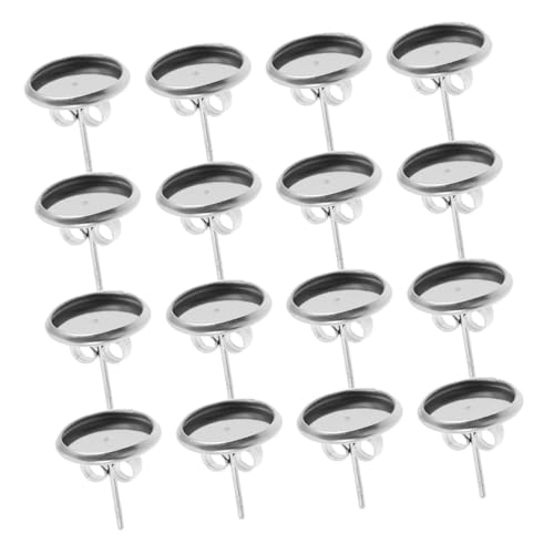 NOLITOY 180 Stück Ohrstecker Mit Edelsteinbecken Edelstahl Ohrring Lünettenschalen Ohrringrohlinge Für Schmuck Lünettenschale Schmucktablett Basis Für Ohrringe Ohrring von NOLITOY